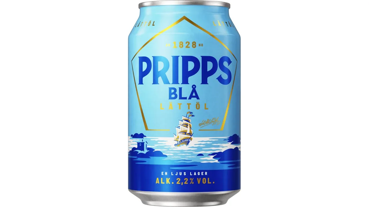 Lättöl 2,2% 33cl - Pripps Blå