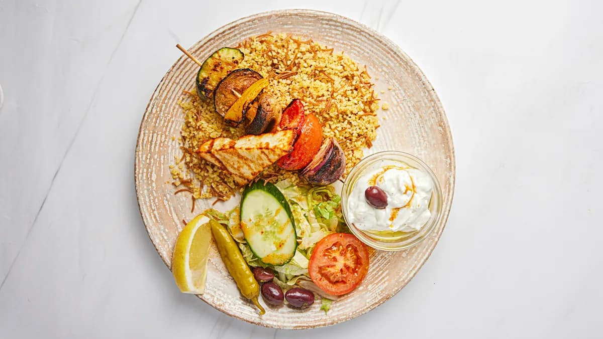 Mix Vegetarisk Grillspett & Halloumi