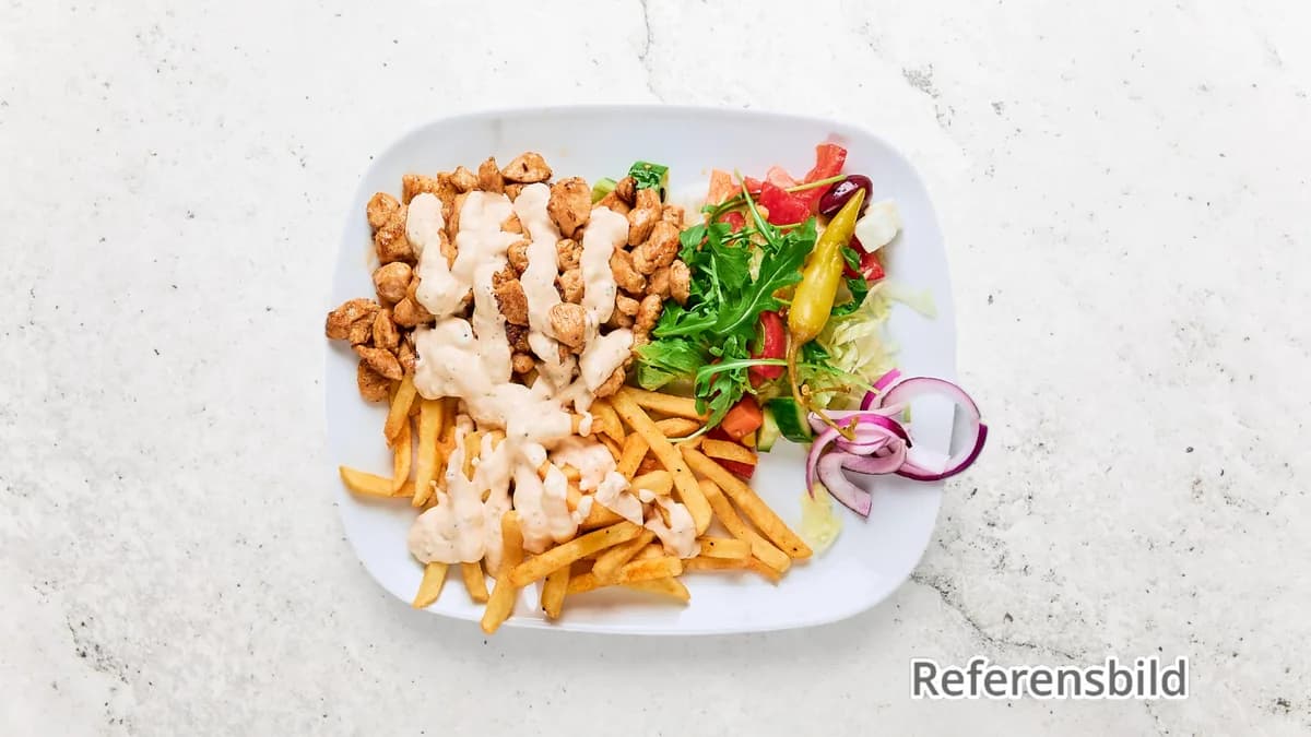 Kycklingkebabtallrik