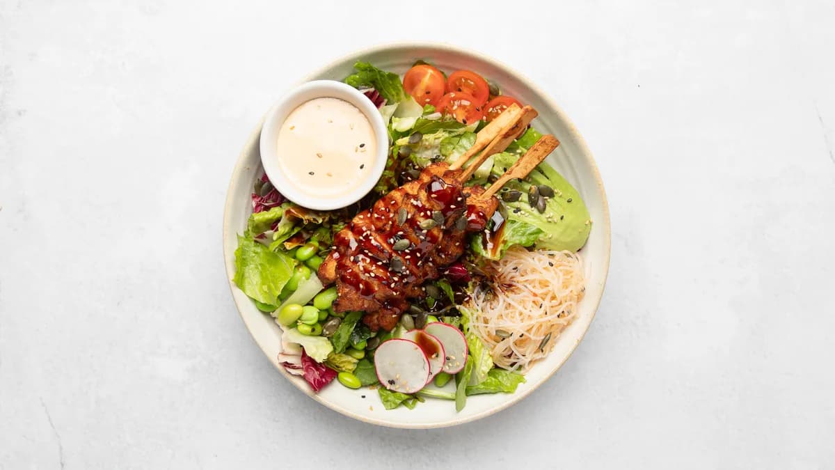 Kycklingspett Sallad