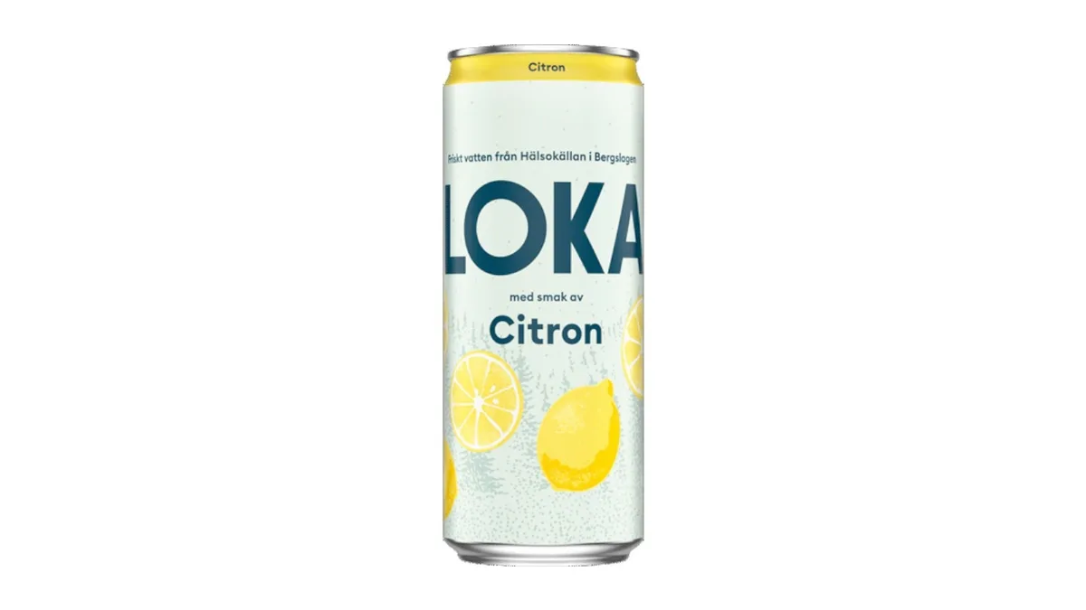 Kolsyrat Vatten Citron Burk 33cl - Loka