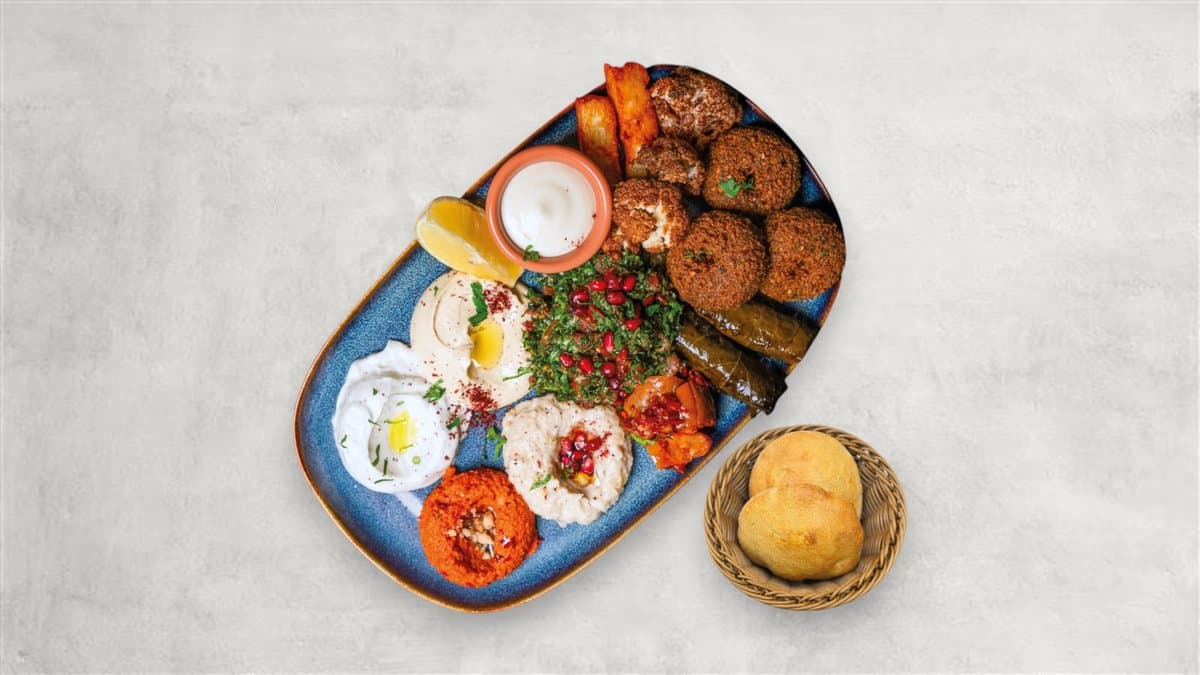 (14) Vegetarisk Meze tallrik