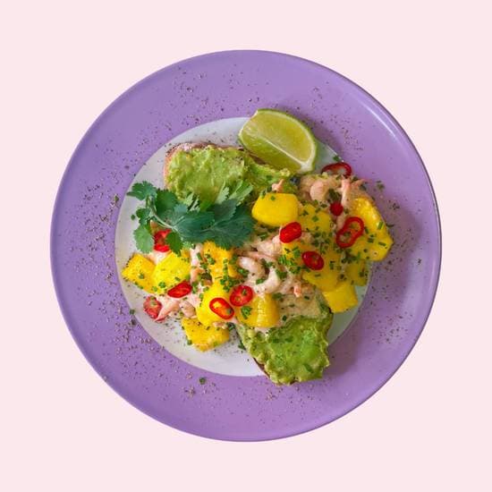 Shrimps & Mango Tango Toast