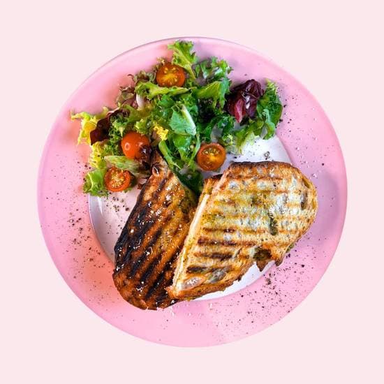 Bello Pesto Mozzarello Grilled Sourdough