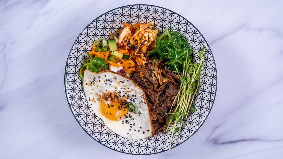 Bibimbap med Biff
