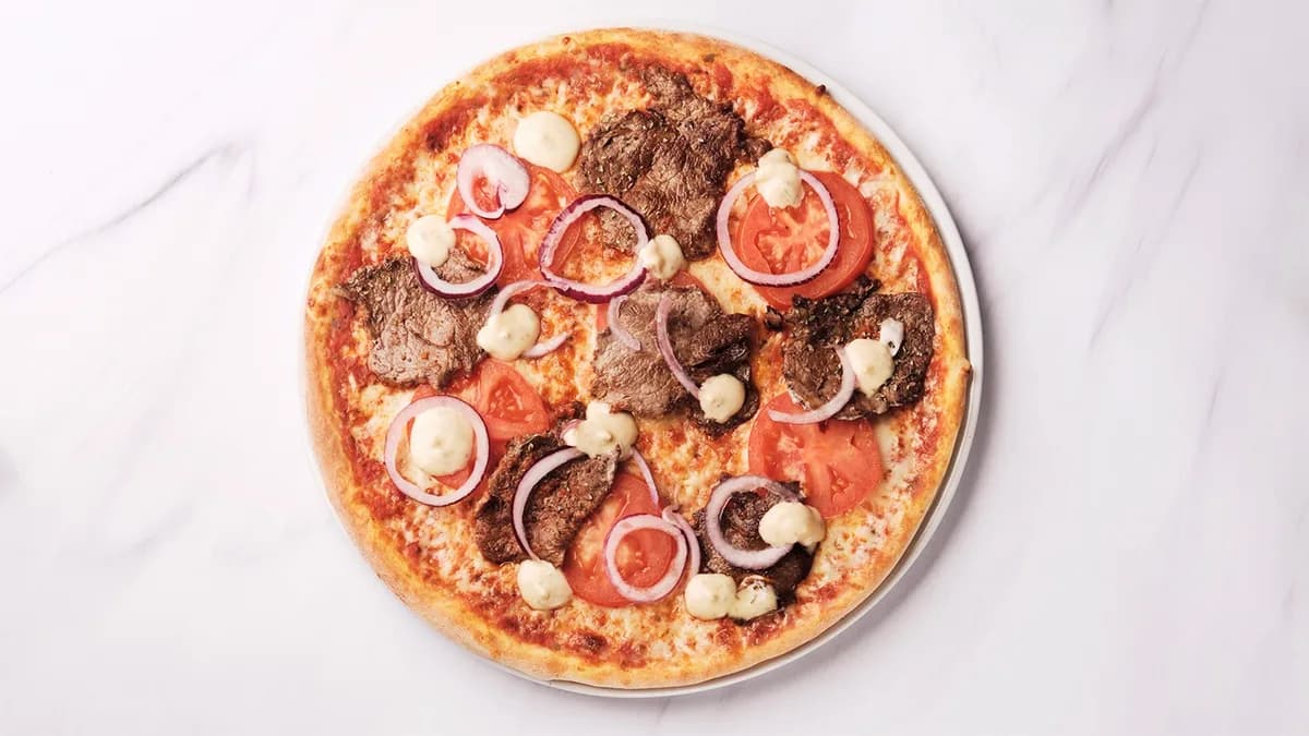 Fläskfilépizza