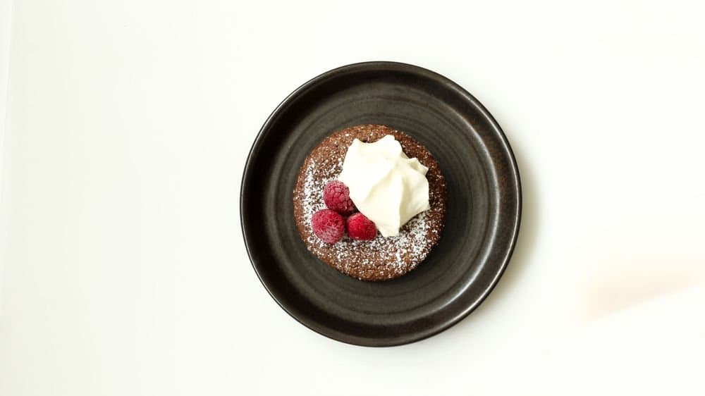 Kladdkaka Grädde Jordgubbar