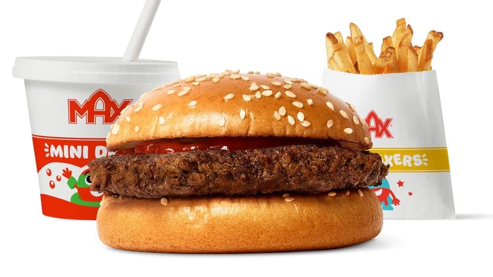 Minimål hamburgare med bara ketchup