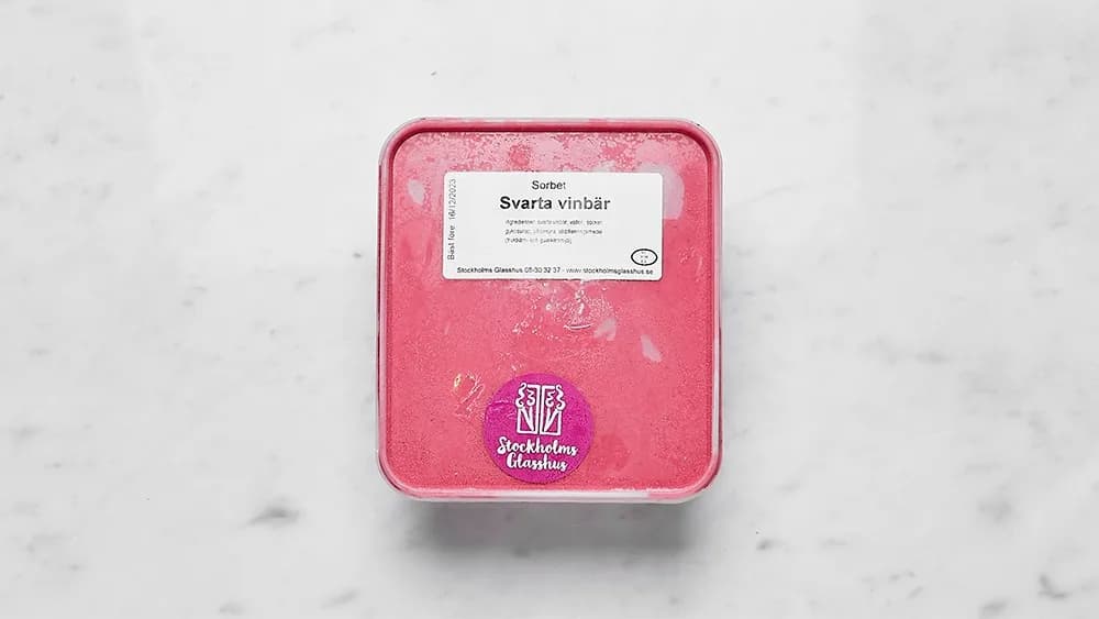 Svartvinbärsorbet