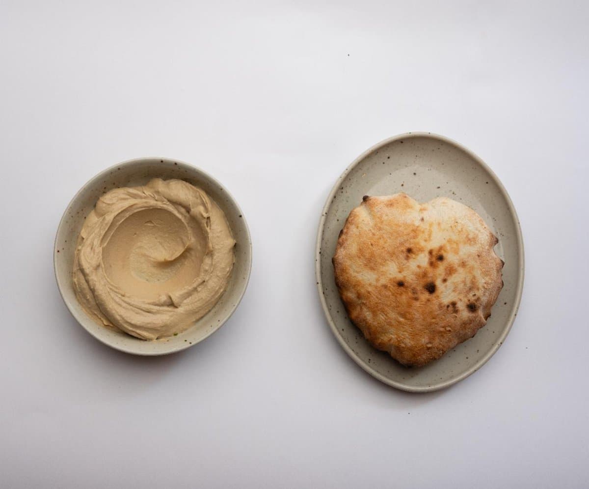 Liten hummus med pita