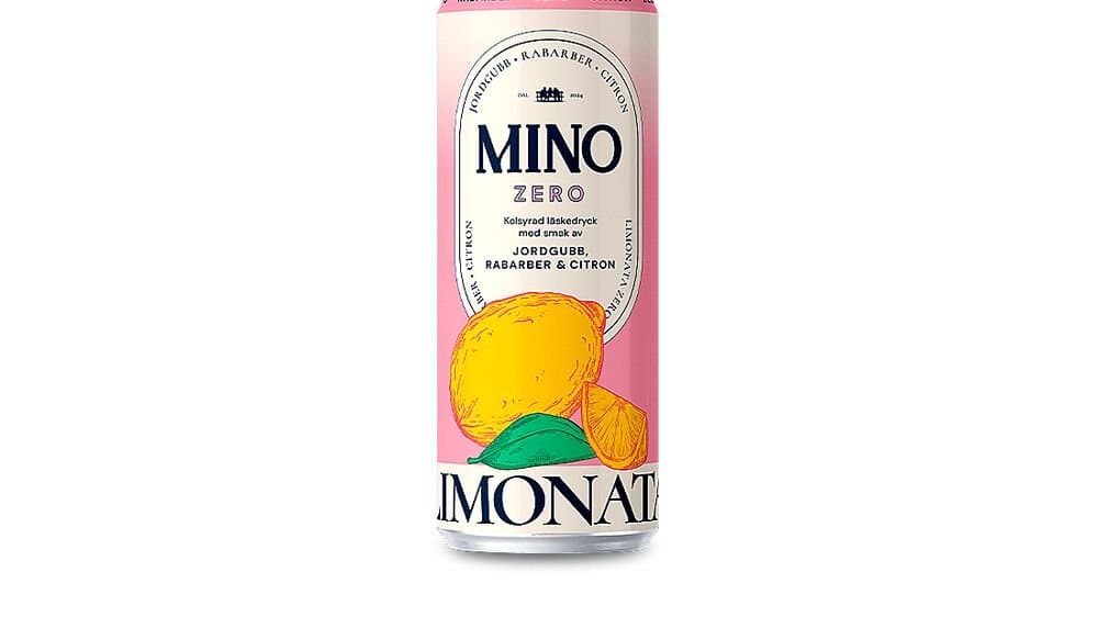 Mino Jordgubb Rabarber Zero 33cl