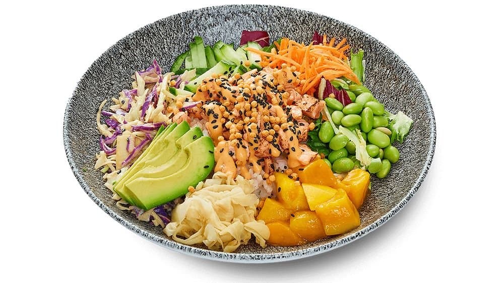Flamed Salmon Bowl
