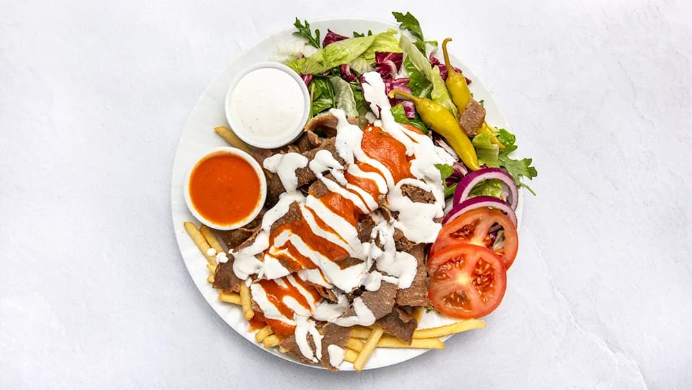 Kebab med Pommes